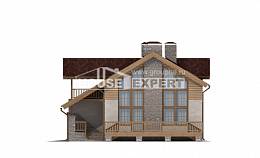 165-002-П Проект двухэтажного дома мансардой и гаражом, бюджетный загородный дом из твинблока Котлас, House Expert