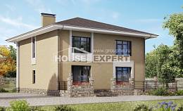 180-015-Л Проект двухэтажного дома, небольшой домик из арболита Вельск, House Expert