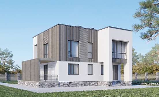 150-017-П Проект двухэтажного дома, скромный дом из бризолита Котлас | Проекты домов от House Expert
