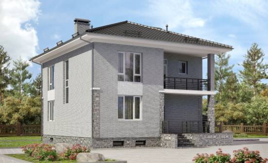 275-004-П Проект трехэтажного дома, гараж, уютный домик из кирпича, Коряжма