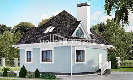 110-001-Л Проект двухэтажного дома с мансардным этажом, доступный домик из бризолита Коряжма, House Expert