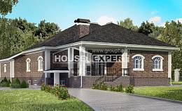 490-001-П Проект трехэтажного дома мансардный этаж, гараж, красивый коттедж из кирпича Северодвинск, House Expert