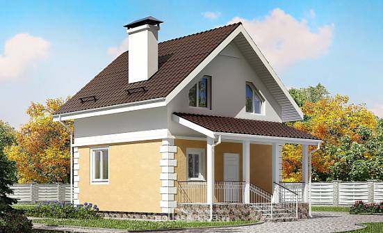070-002-П Проект двухэтажного дома мансардный этаж, экономичный дом из твинблока Коряжма | Проекты домов от House Expert