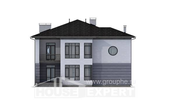 300-006-Л Проект двухэтажного дома, гараж, красивый дом из кирпича, Котлас