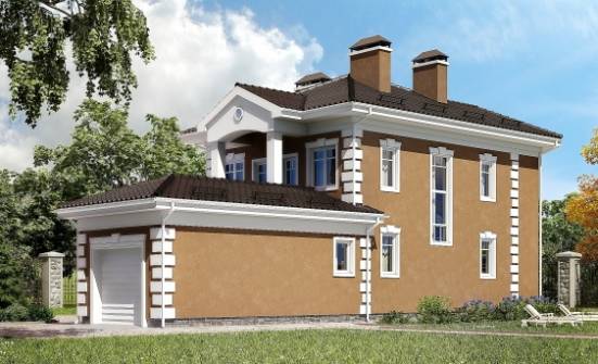 150-006-П Проект двухэтажного дома, гараж, классический дом из арболита Каргополь | Проекты домов от House Expert
