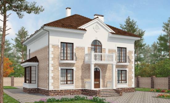 220-008-П Проект двухэтажного дома, красивый загородный дом из кирпича Каргополь | Проекты домов от House Expert