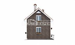 045-001-Л Проект двухэтажного дома с мансардой, классический загородный дом из теплоблока Архангельск, House Expert
