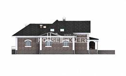 490-001-П Проект трехэтажного дома с мансардой и гаражом, красивый загородный дом из кирпича, Каргополь