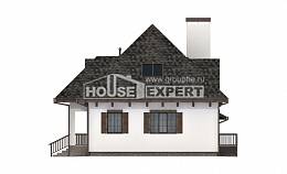 110-002-Л Проект двухэтажного дома мансардой и гаражом, экономичный домик из поризованных блоков Северодвинск, House Expert