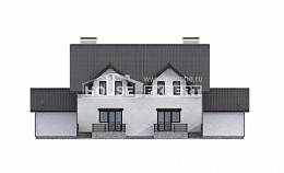 290-003-П Проект двухэтажного дома мансардой, огромный домик из поризованных блоков Коряжма, House Expert