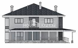 250-004-Л Проект двухэтажного дома, большой коттедж из газобетона Котлас, House Expert