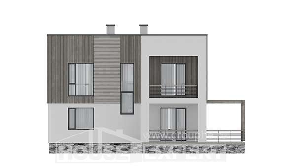 150-017-П Проект двухэтажного дома, скромный дом из твинблока, Мирный