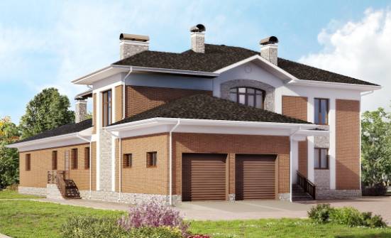 520-002-Л Проект трехэтажного дома, гараж, современный коттедж из поризованных блоков Мирный | Проекты домов от House Expert