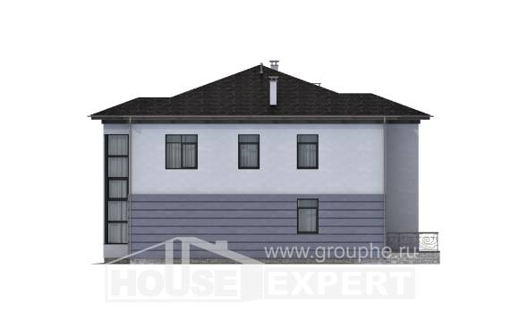 300-006-Л Проект двухэтажного дома и гаражом, просторный коттедж из кирпича Новодвинск, House Expert