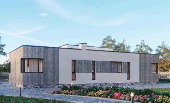 175-001-Л Проект одноэтажного дома, уютный коттедж из пеноблока Вельск | Проекты одноэтажных домов от House Expert